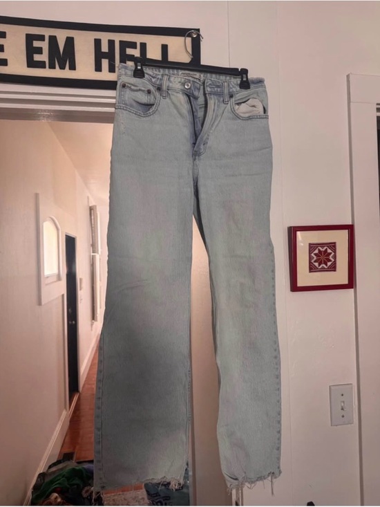 Abercrombie & Fitch Denim - Abercrombie & Fitch Pale Blue Straight Leg Jeans